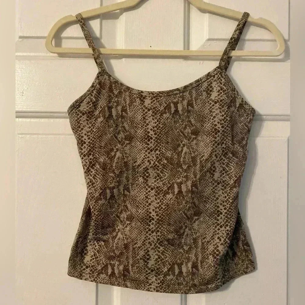 NY&CO Snakeskin Tank Top Size M